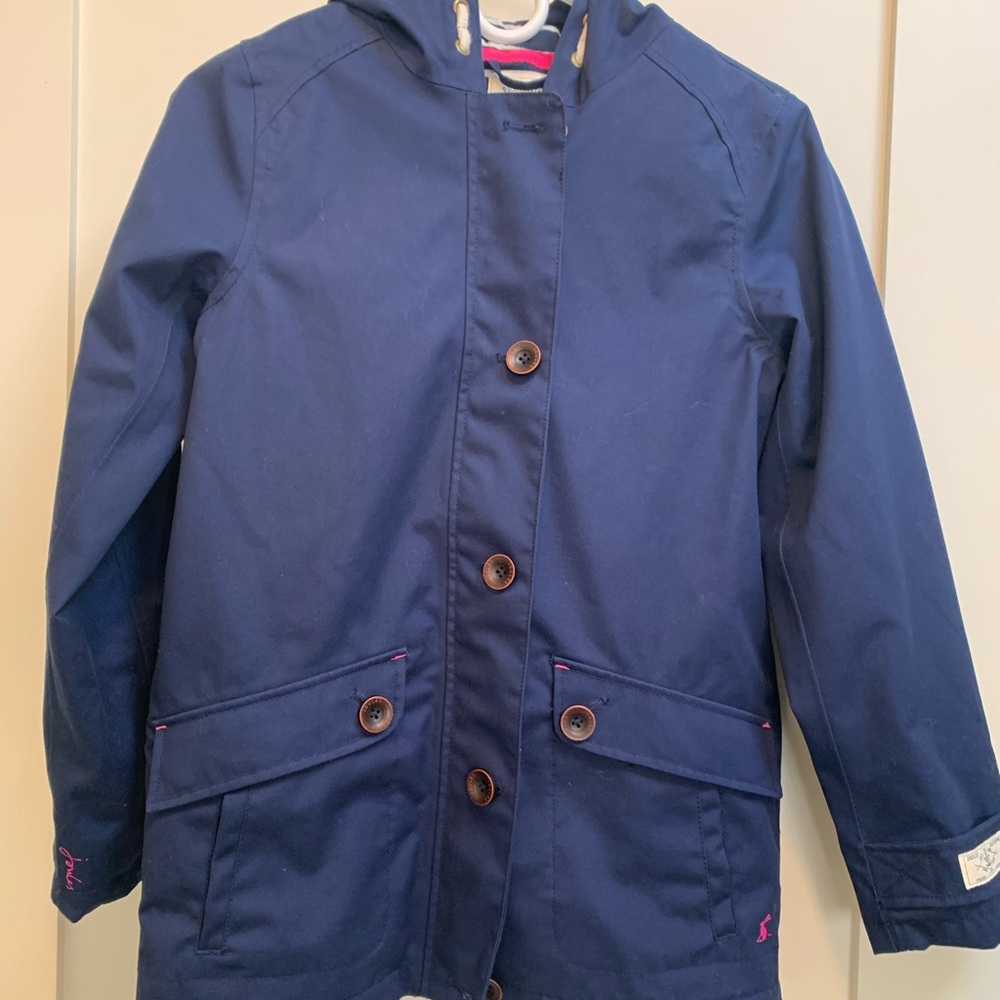 Girls (Size 11-12) Joules Waterproof Padded Raincoat